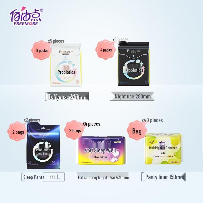 Freemore Probiotic Ultra-Thin Day & Night Sanitary Pads