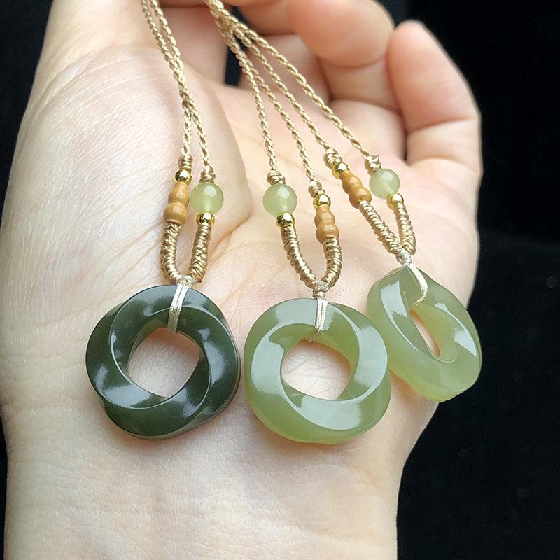 Hetian Jade Pi Xiu Anhänger Charm - Qingbai Stein Halskette für Paare