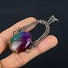 Rainbow Solar Quartz 999 Copper Wire Wrapped Pendant, Handmade Gemstone Pendant Jewelry, Gifts For Wife Brand New Pendant