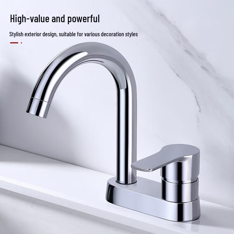 Deshangyuan High-Arc Double-Hole Basin Faucet