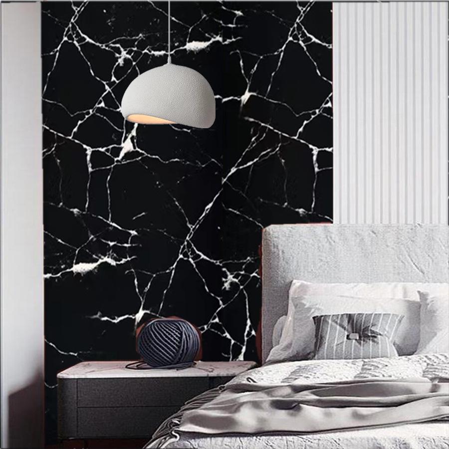 Black Marble Pattern Self-adhesive Wallpaper Oil Proof Sticker Home Decoration TV Background Wall Sticker Paper Wall Sticker