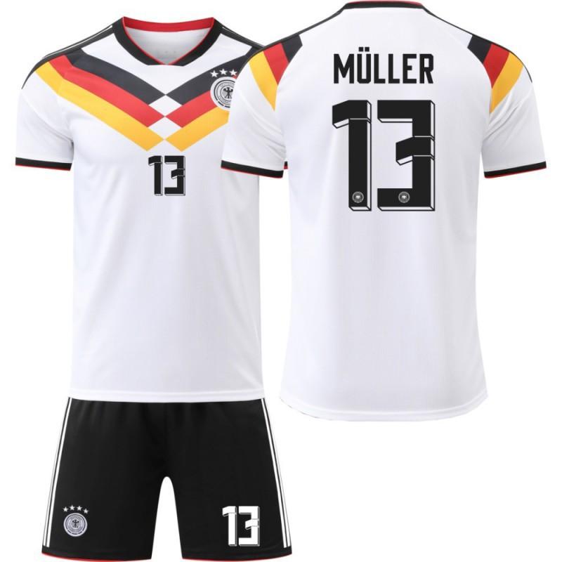 Germany World Cup Football Uniform No. 13 Muller Jersey 7 Havertz 8 Cross Children's Men's Set