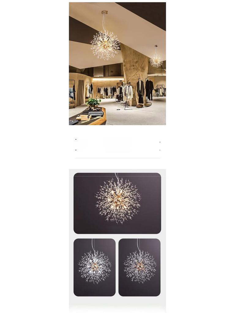 Dandelion Crystal Chandelier: Luxurious Nordic Style Living Room Light