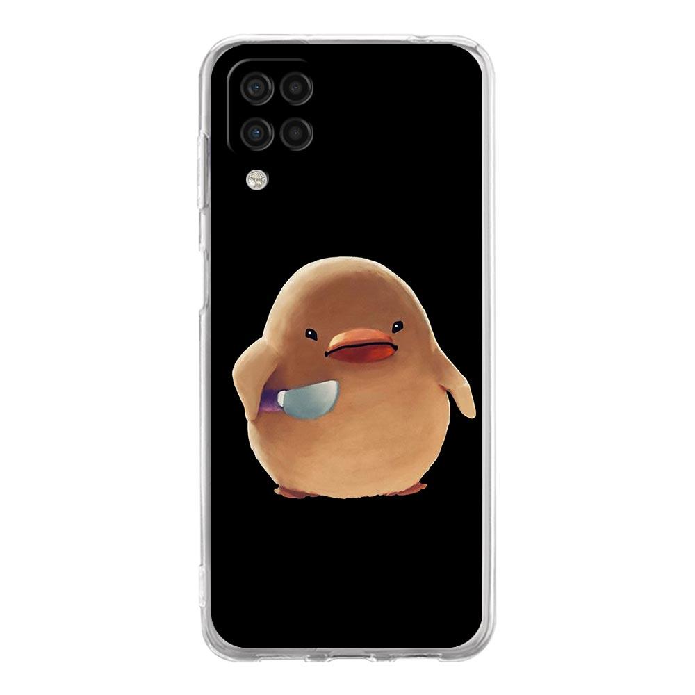 Cartoon Doubt Duck Phone Case For Samsung Galaxy A51 A71 A21S A12 A11 A31 A41 A01 A03S A22 A13 A33 A73 A53 A52 A32 5G A23 Cover