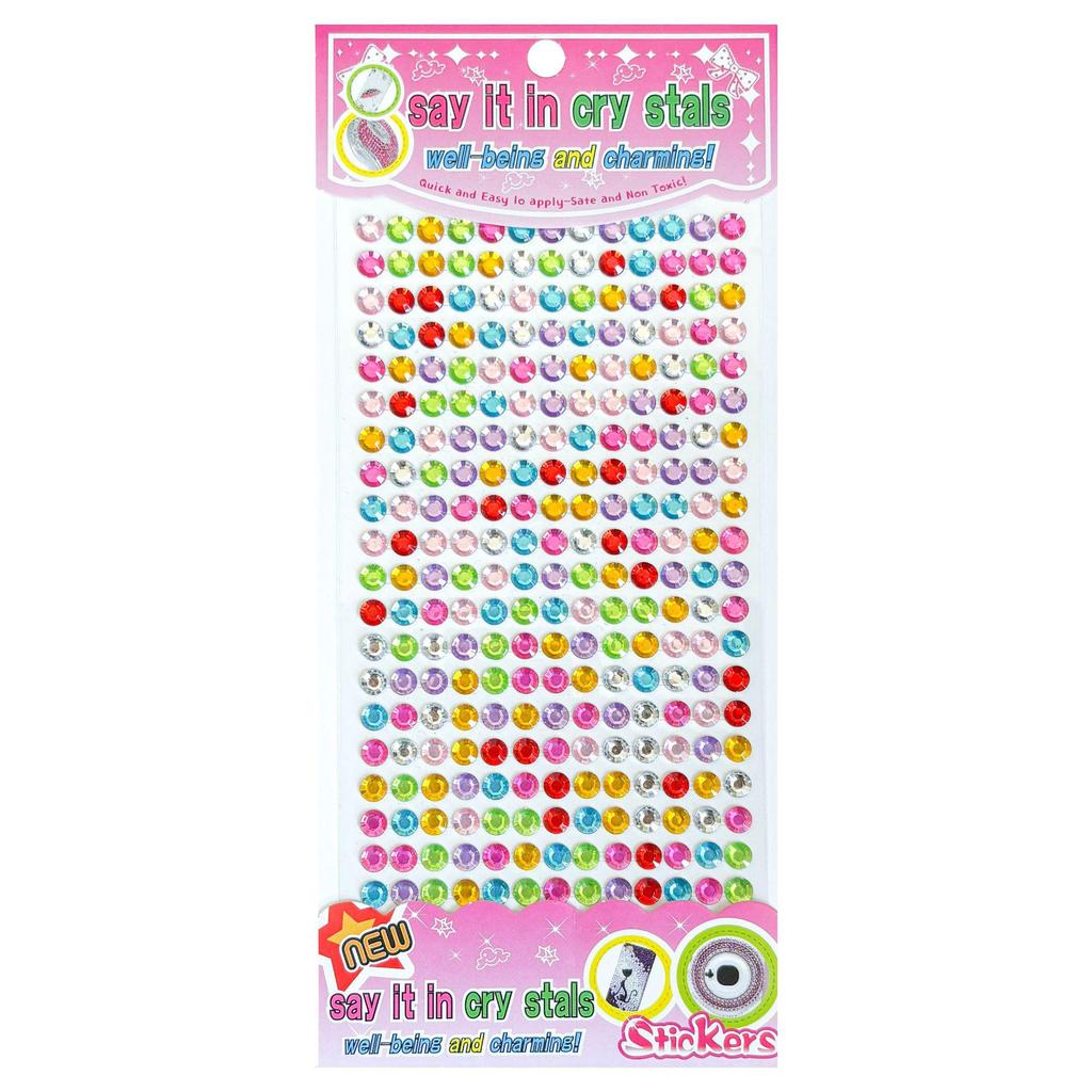 Children's 3D Princess Cartoon Diamond Gem Stickers - Cute Acrylic Crystal Toys