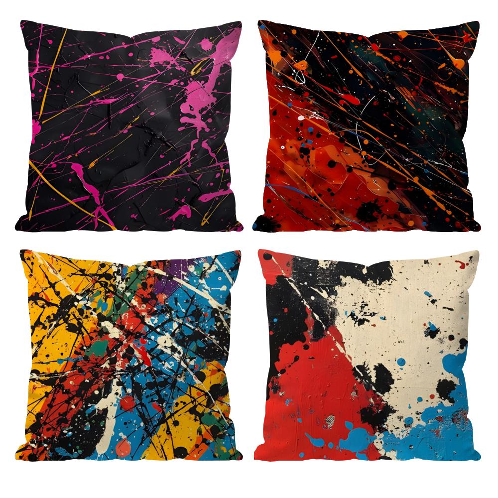 J-Jackson P-Pollock Abstrakte Kunst Kissenbezug Musterbedruckter Kissenbezug für Wohnzimmer Sofa Kissenbezug & Schlafzimmer Dekoration