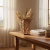 Wooden Vase Lightweight Carved Wooden Vase Floral Holder Gift Idea Decorative Object Rustic for Tabletop