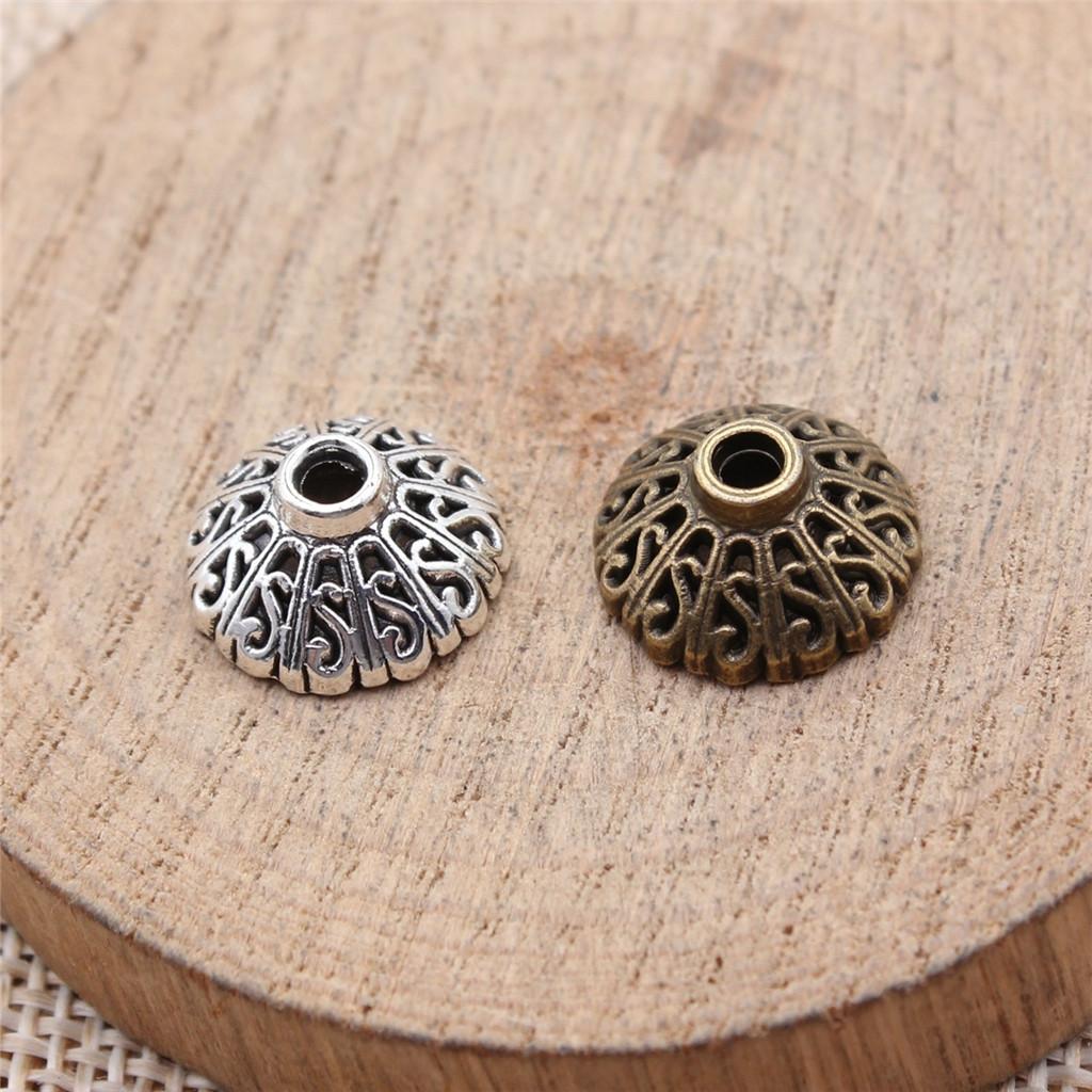 Textured Bead Cap Charms Dome Covers For Pearl And Gemscolor Jewelry Findings