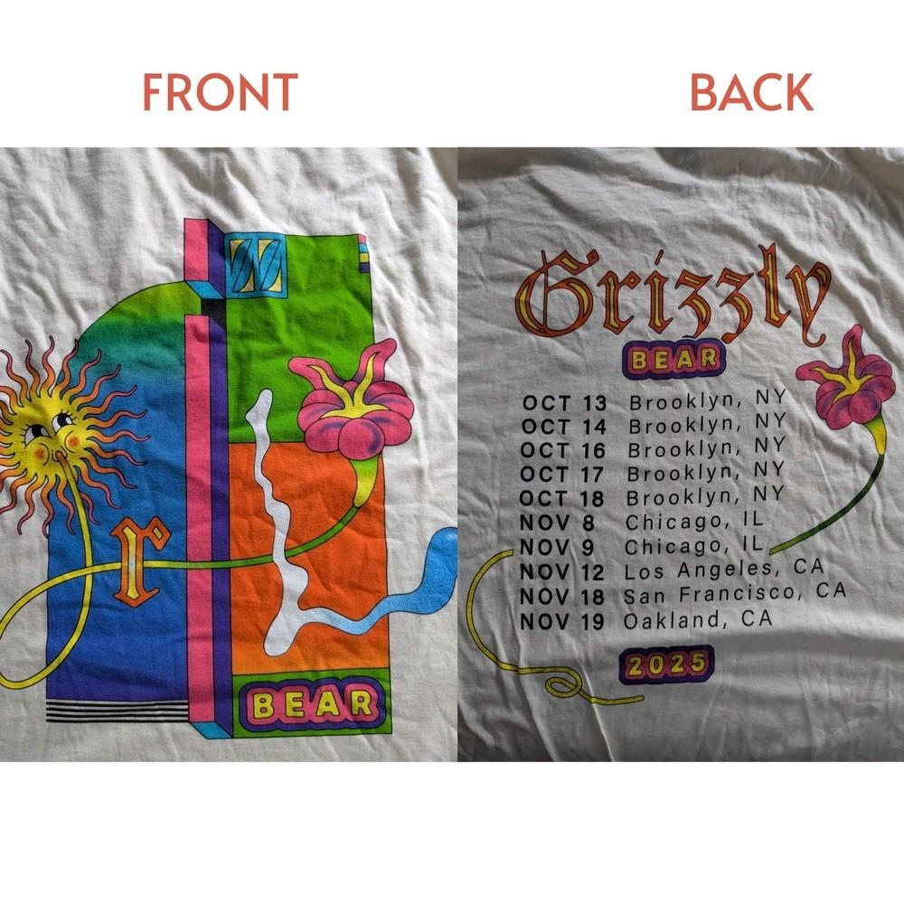 Grizzly Bear Tour Merch 2025 TShirt Remake Gildan Unisex T-Shirt XL