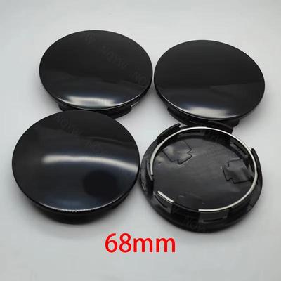 4 Stück/Satz 68mm Auto Fahrzeug Radnabe Mittelkappenabdeckung ABS Schwarz Silber Universal Hohe Qualität Langlebig Außen Auto Zubehör