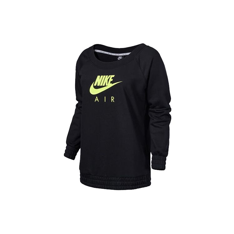 

Женский повседневный свободный пуловер с круглым вырезом Nike Air, черный CU5427-011 L
