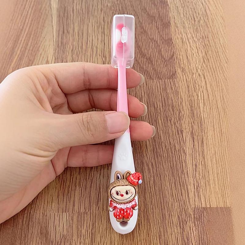 Labubu Kids Baby Soft Toothbrush Teeth Deep Cleaning Portable Dental Oral Care