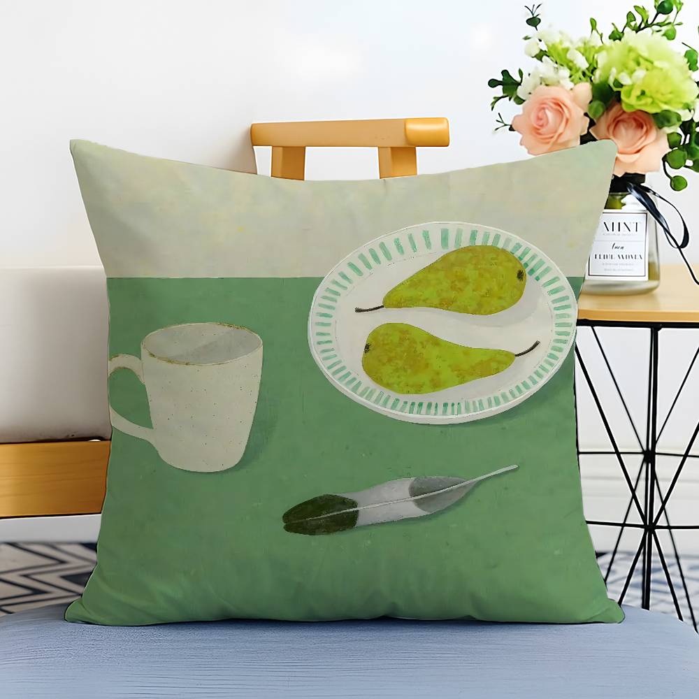 Abstract Simple Life Art Pattern Pillow Case Printed Brushed Fleece Pillow Baby Skin-Touch Eco-Friendly Dye-Sublimat