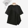 ZANZEA Women Casual Round Neck Short Sleeve Patchwork Irregular Blouse