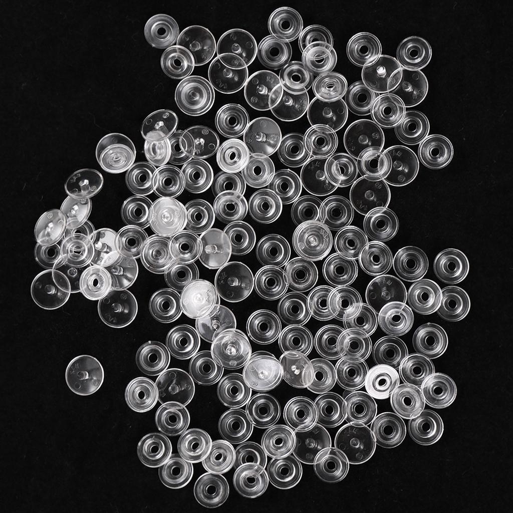 

50 Set Clear KAM Resin Snap Buttons Plastic Snaps Fasteners Press Studs Size 16 T3 Caps белый