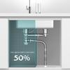 Convenient Kitchen Sink Drain Set With Flexible Pipe and Clear Backflow Preventer for High Performances Daily Use