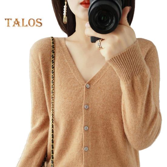 Frühlings-/Sommer-Strickjacke mit V-Ausschnitt, langen Ärmeln, gerippte Bündchen, Pullover, einfarbig, einreihig, dehnbare Strickmode