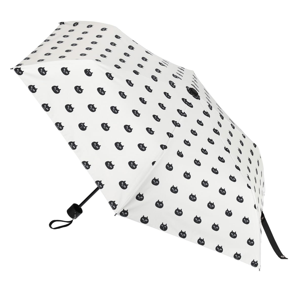 

Friends Hill Folding Nekomanjuu All-Weather Umbrella, (Cat Manjuu) Design, Ivory, KW-362-805 слонова кістка