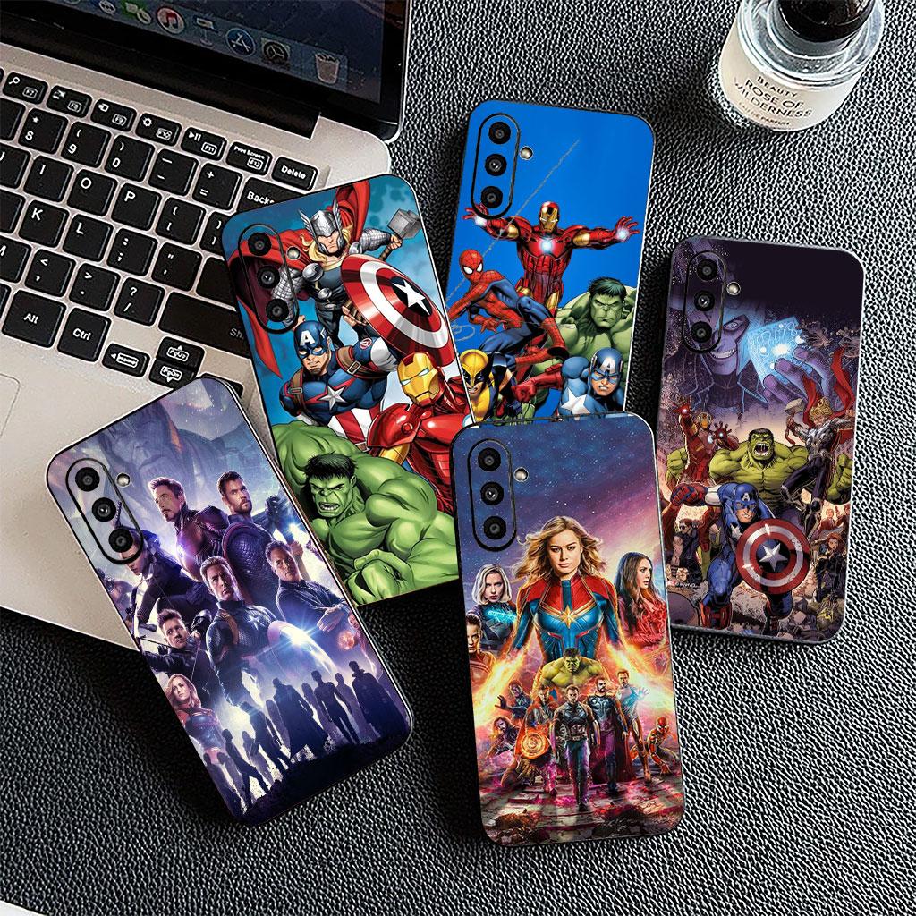 Avengers Marvel Hulk Iron Spider Man Phone Cover for Samsung Galaxy S22 S21 S20 FE Ultra Plus A35 A36 A55 A37 A33 A34 A57 Case