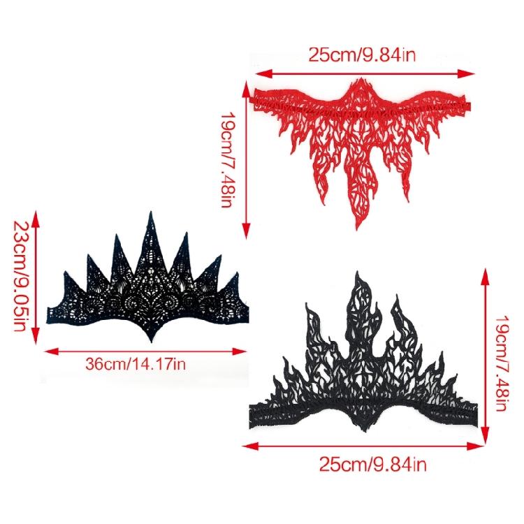 Carnivals Adult Teens Halloween Hairband Cosplay Lace Flame Shape Hair Decors