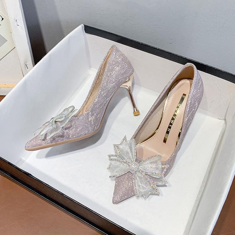 High Quality Fashion Steel Thin Female Heels Ladies Shoe Designer Women Famous Brands Heels Shoes