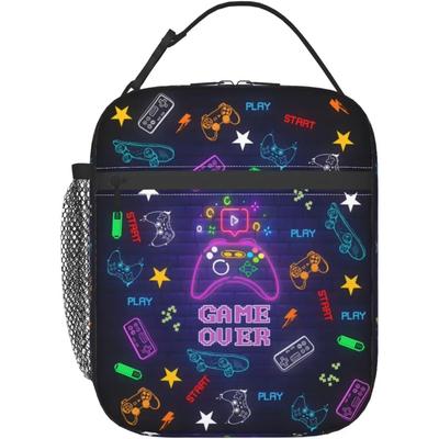 Spiel Gamer Brotdose Lunchtaschen Isoliert Auslaufsicher Lunchtasche für Männer Jungen Wiederverwendbare Handtaschen Thermokühltasche Bento Tragetasche