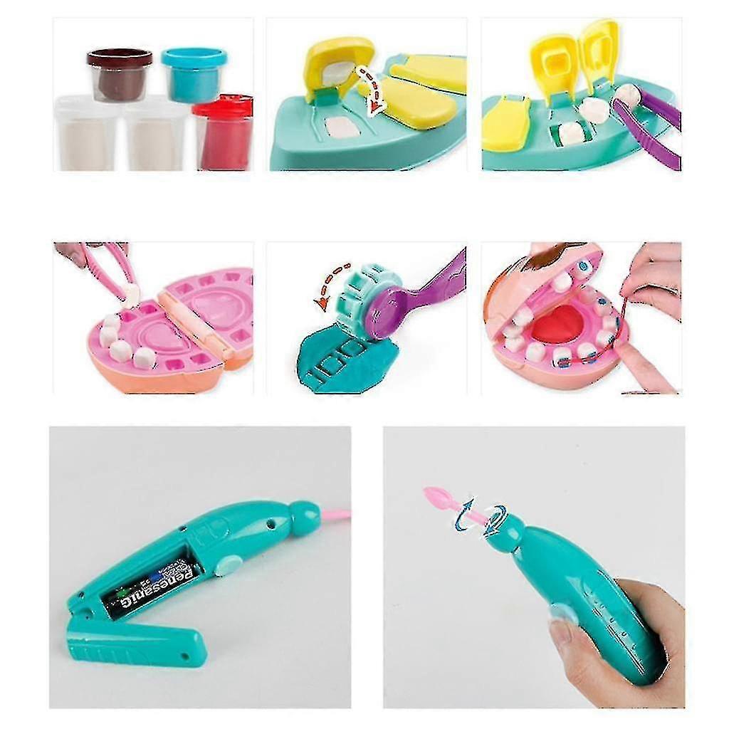 Children's Educational Colored Clay, Small Dentist Play House Plasticine Tooth Extrac