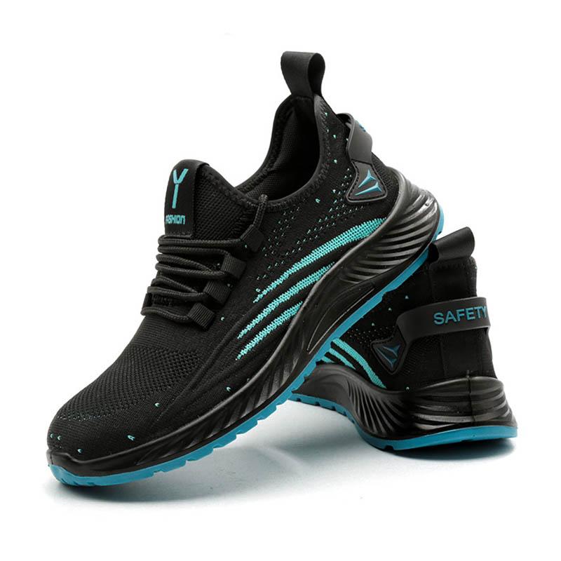 Men Safety Summer Shoes Anti Smashing Breathable Soles Anti smashing puncture Men s Wear resistant Protective Fly knitting Work 41