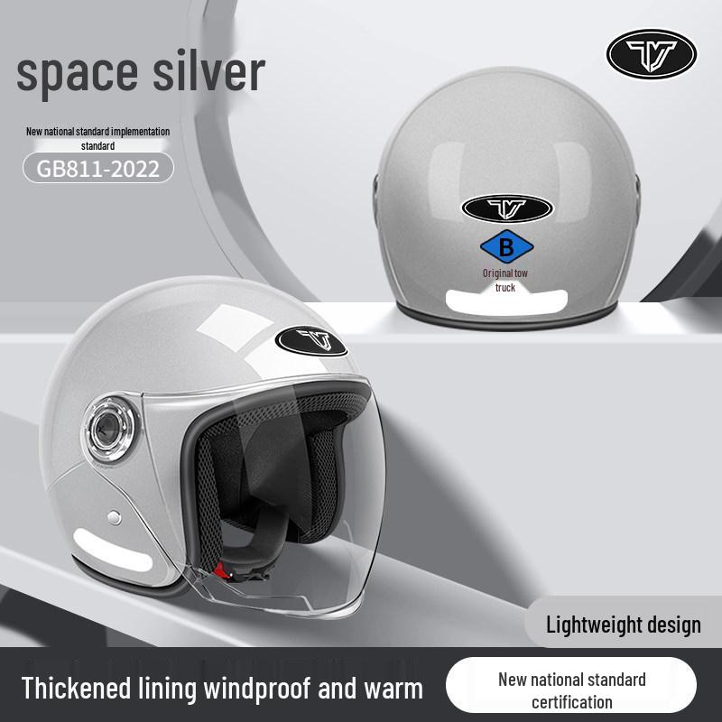 3C Certified All-Season Half Helmet for Electric Scooters, Unisex, Autumn/Winter Warmth, Safety Helmet