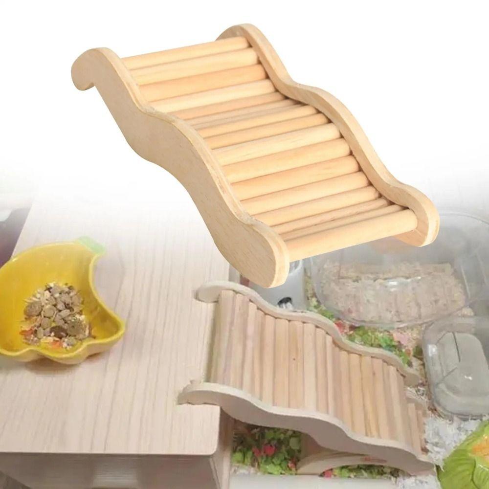 Multifunctional Animal Stairs Toy Wooden Ramp Bridge Hamster Climbing Ladder Squirrel