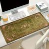 Vintage Floral Carpet Large Gaming Mouse Pad Non Slip Rubber Lock Edge Extended Desk Mat For Gamers Office Laptop Desktop Layout