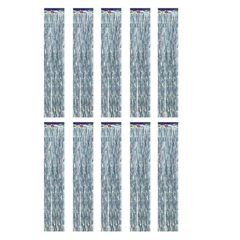 User Friendly PET Shimmering Tinsels Fringes Trim Pack of 10 Christmas Holiday Decors for Indoor DIY Crafting