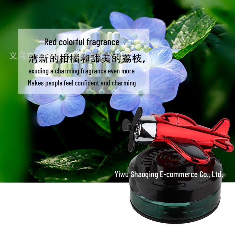 Solar-Powered Car Airplane Aroma Diffuser: Long-Lasting Fragrance for Car Console Ornament.