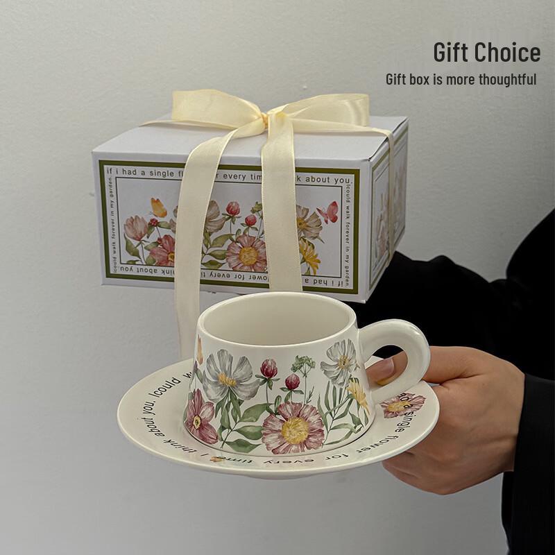 OLOEY Lily of the Valley Bone China Coffee Cup Set
