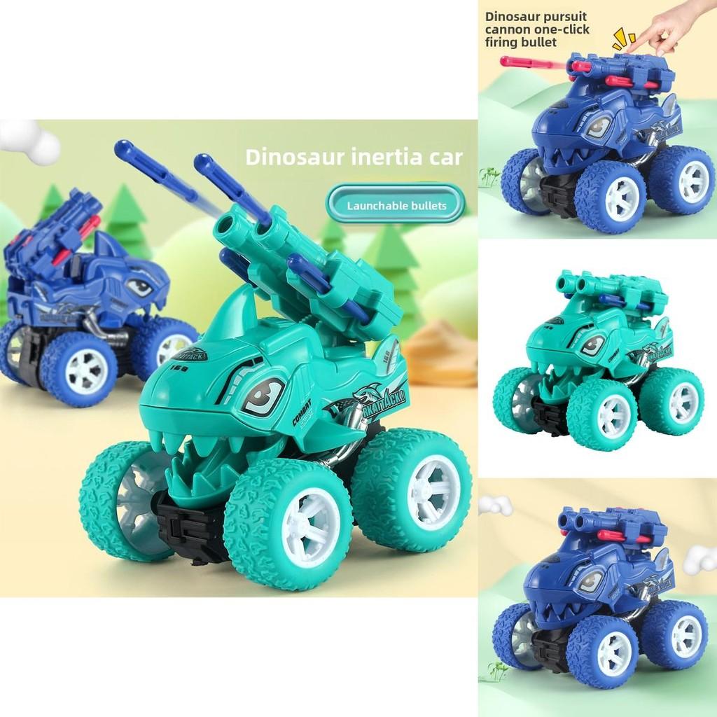 Childrens Dinosaur Inertia Double Launch Toy Car For Sensory And Motor Skills Development