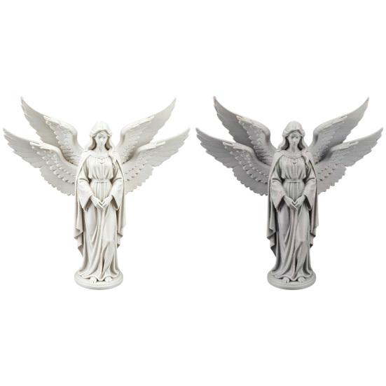 Guardian Angel Figurine 3D Printed Four-Winged Angel Statue for Home Office Bookshelf Desktop Decoration