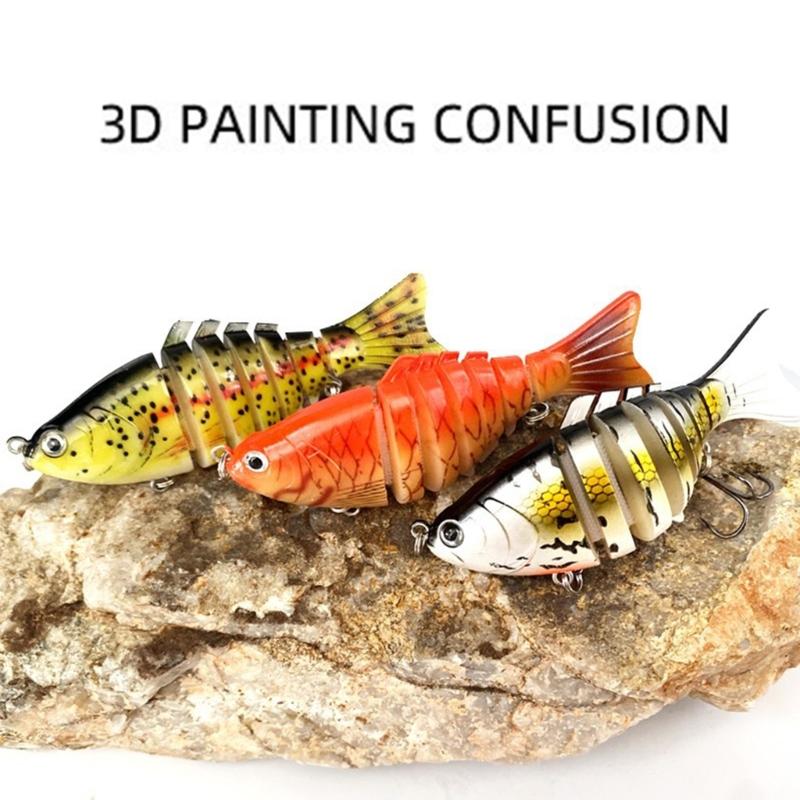 10cm 3D Fishing Lures Swimbait Wobbler Hard Multi-Sections Fishing Lures Saltwater Trolling Lures Fishing Baits Wobbler