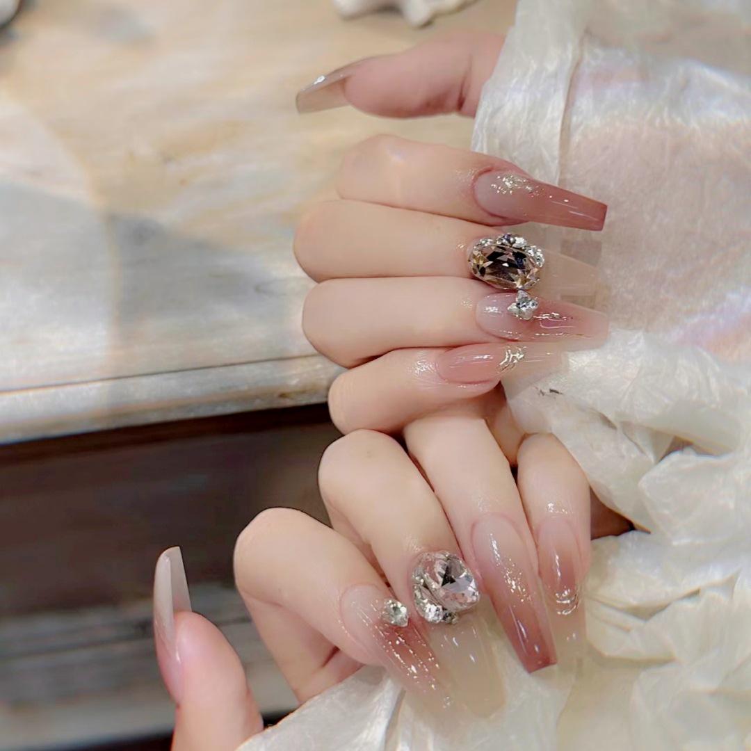 

B557: Продвинутые долговечные яркие ногти - типсы Pure Desire B557-Glorious Floral [Glue-on]