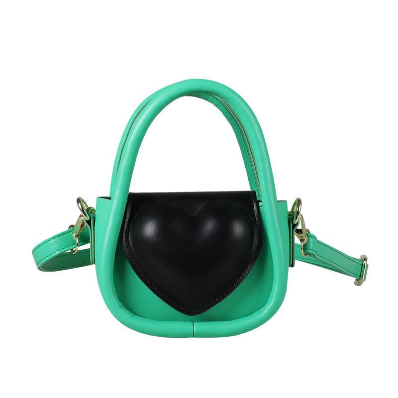 Trendy Children s Mini Crossbody Bag Featuring Stylish Color Combinations BlackGreen