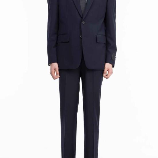 GioGio Artizonal Single Notched Suit Jacket Navy ZE5SU581NY
