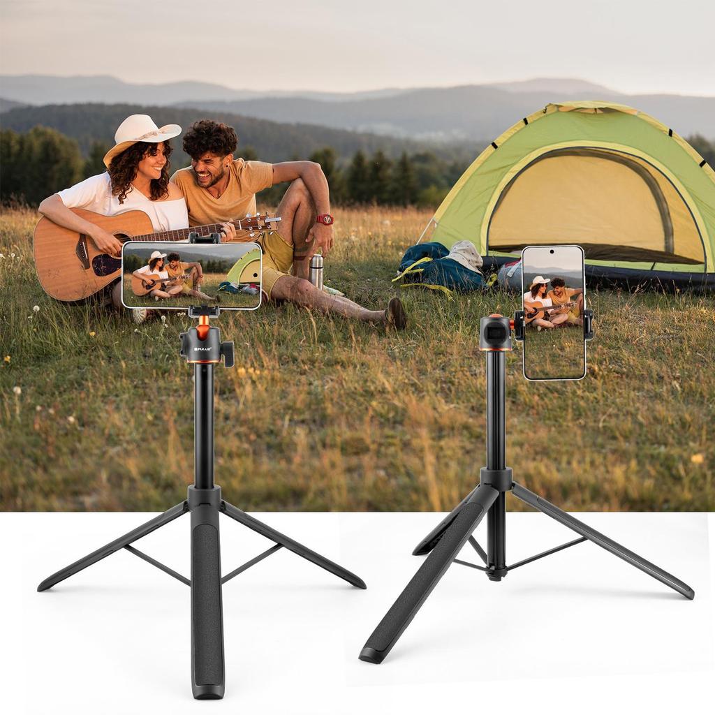 Fat Cow Portable Action Camera Selfie Stick with Tripod & Telescopic Extension for Phones & Mirrorless Cameras