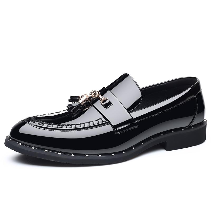 

2025 Кожаная Мужская Повседневная Обувь Роскошный Бренд Удобная Мужская Классическая Обувь Высокого Качества Нескользящие Лоферы Универсальная Мужская Обувь для Лодки 44 чёрный