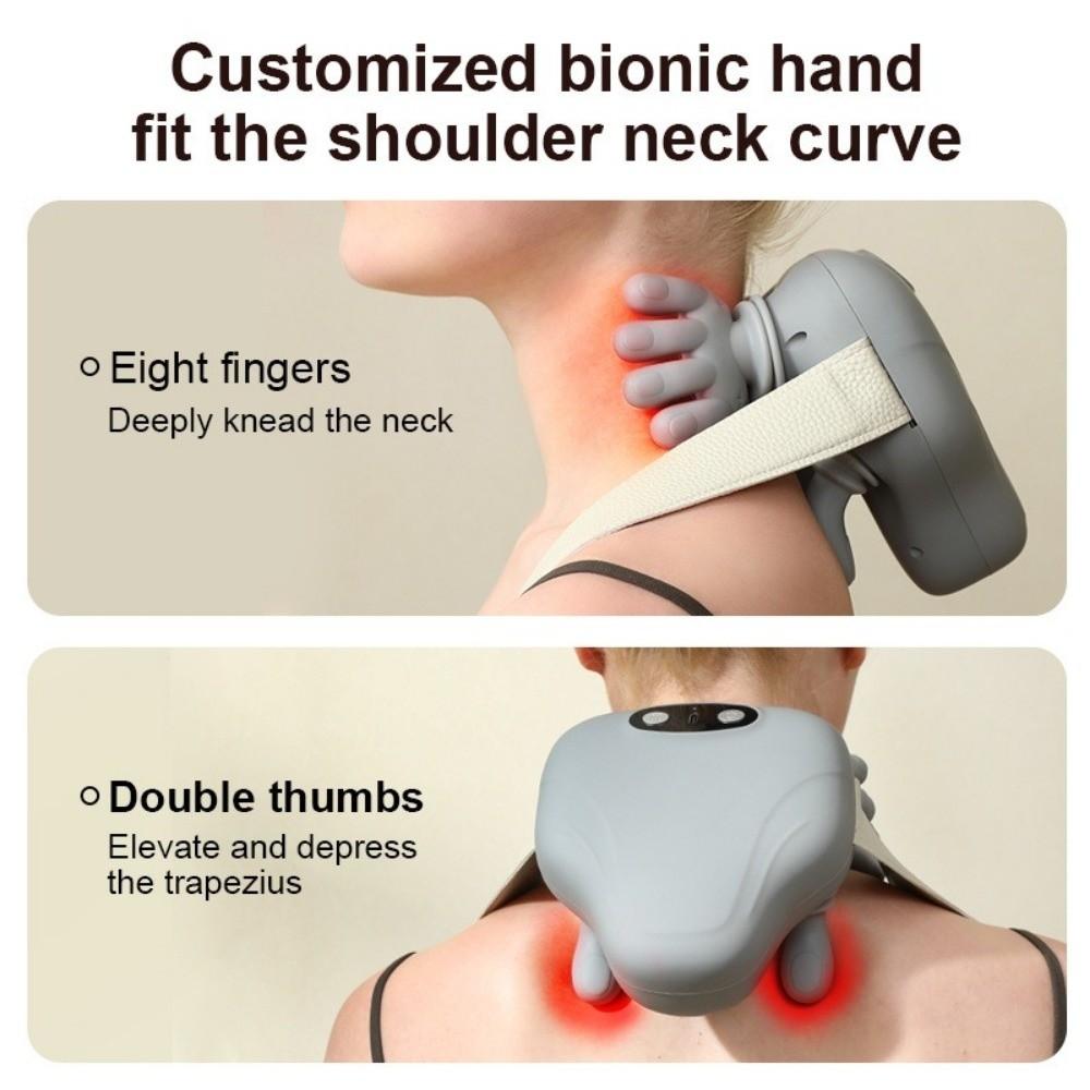 Bionic Finger Neck Shoulder Massager USB Rechargeable Cervical Massage Device  Gifts for Men, Women