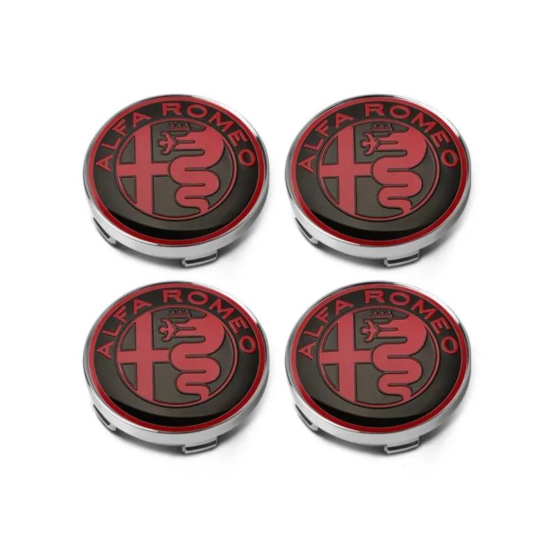

For Alfa Romeo 2026 Hot Sticker 4PCS 60mm Automotive Hub Modification Accessories Hub Center Cover for Alfa Romeo 159 Giulietta