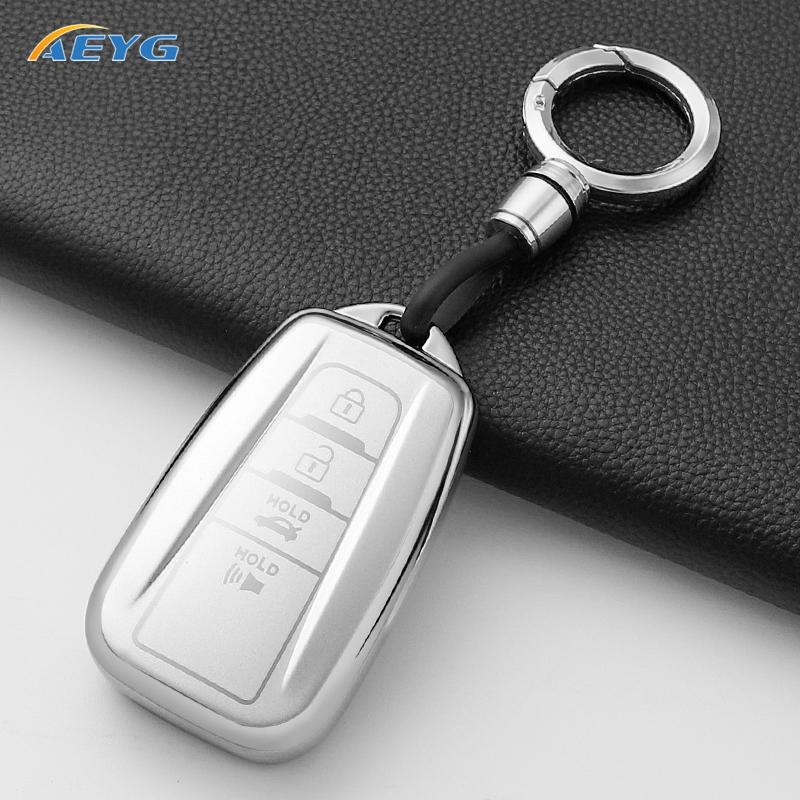 3/4 Buttons Tpu Car Key Case Protector Accessories For Toyota Chr Camry Corolla Rav4 Highlander C-Hr Prius Land Cruiser Prado
