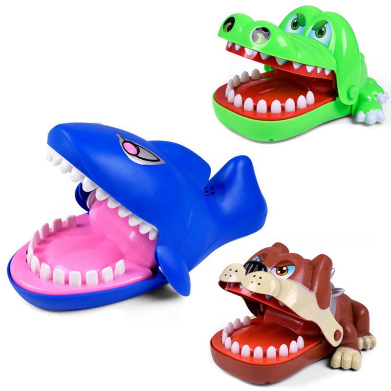 Crianças Crocodilo Grande Boca de Tubarão Dentista Morder Dedo Jogo Novidade Piadas Crianças Desenho Animado Barril de Pirata Família Truque Jogo Engraçado