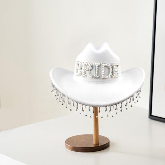 Bridal Cowgirl Hat for Women Rhinestone Cowboy Hat Unique Halloween Costume for Bachelorette Party Birthday Concerts