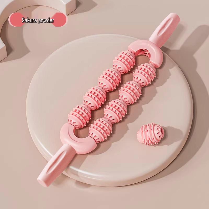 Slim Leg Massage Roller - Wolf Tooth Muscle Relaxation Stick for Yoga and Calf Stretching