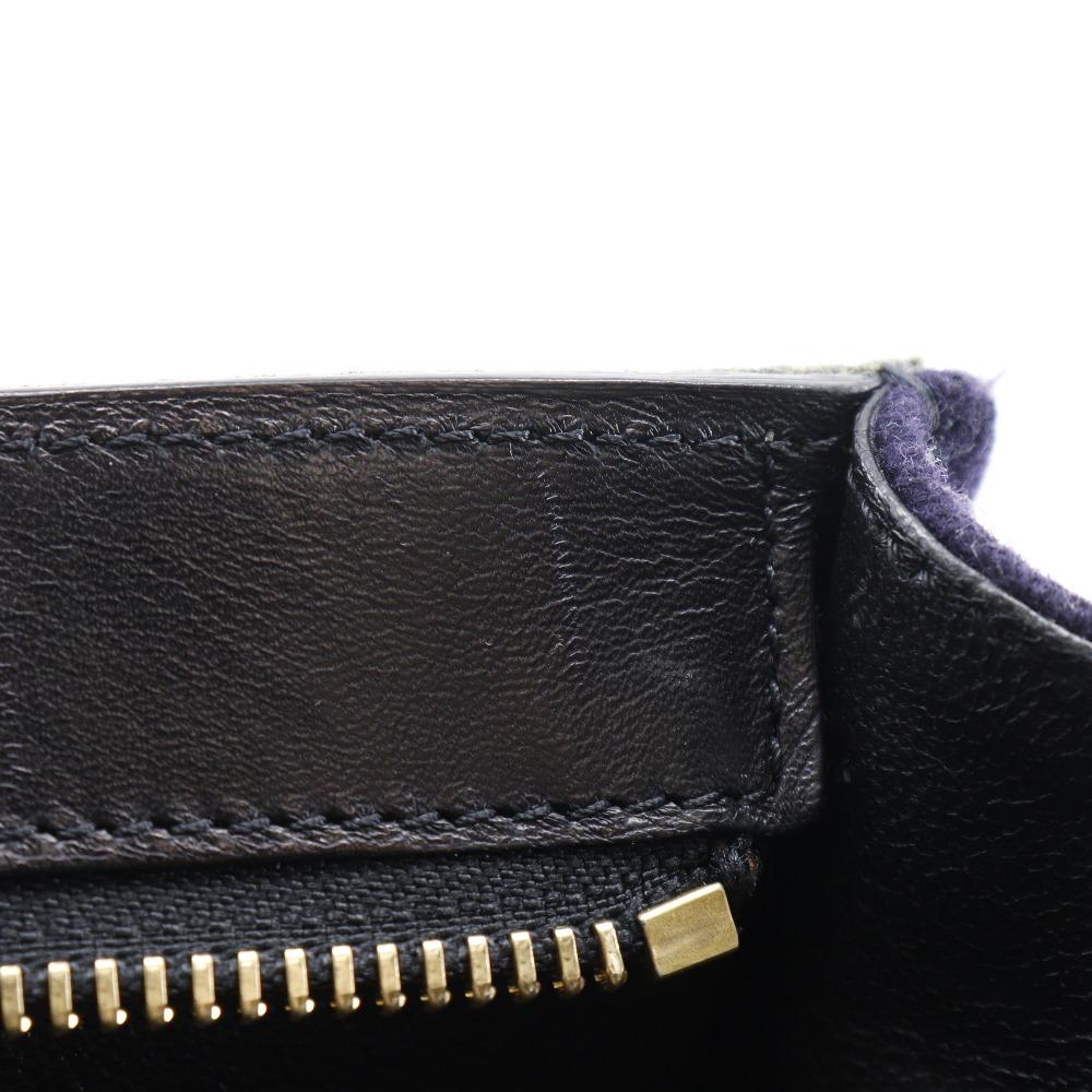 CELINE Trapeze Handbag Black / grey felt/Calfskin Women Used