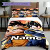 3pcs Duvet Cover Set (1*Duvet Cover + 2*Pillowcase, Without Core), Custom Name DRAGON BALL Pattern Bedding Set, Home Bedroom Decor Gift
